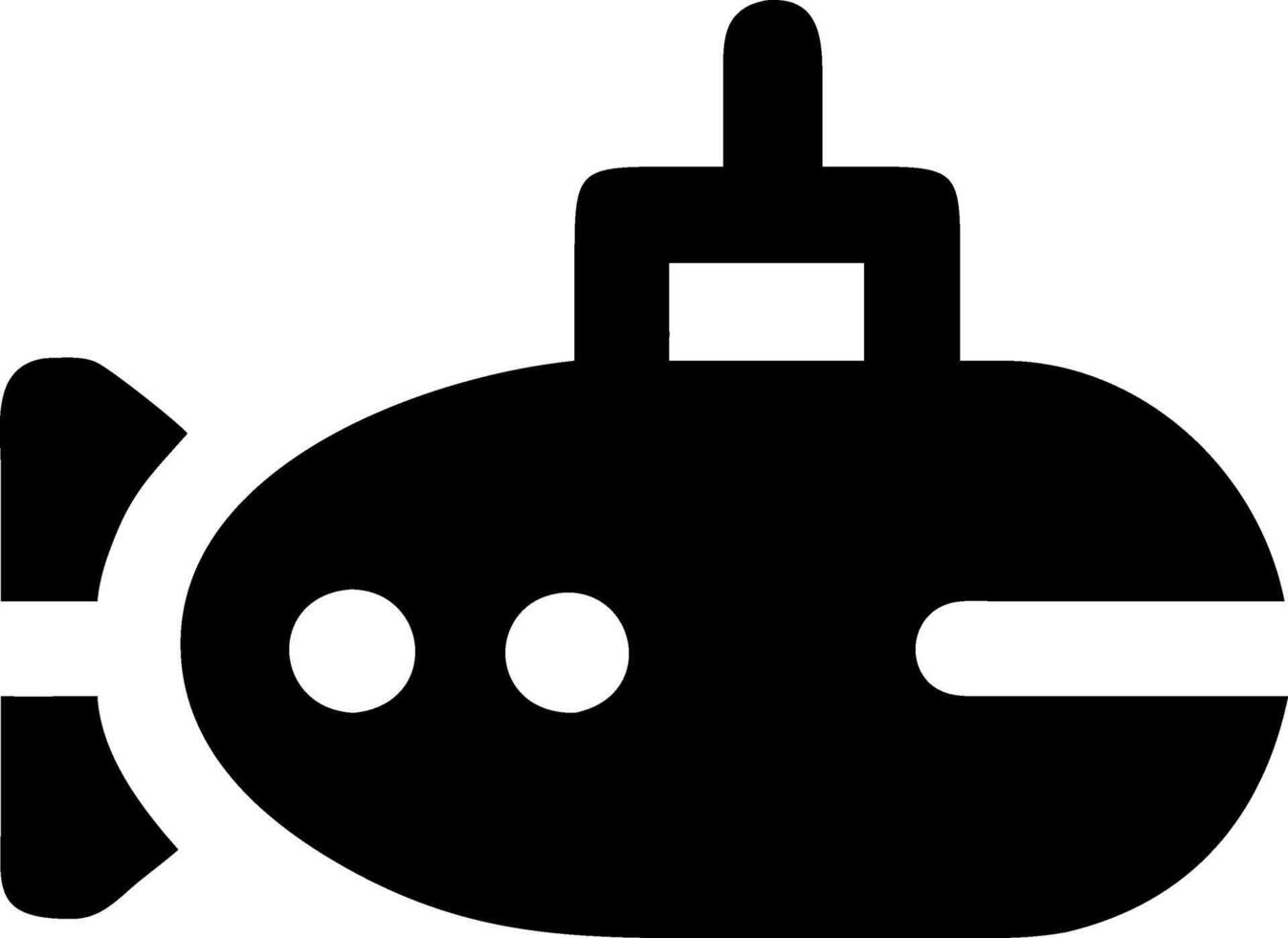 Minimalist Submarine Symbol vector