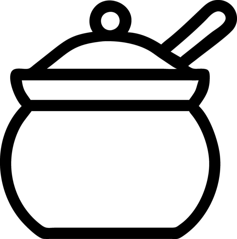 Minimalist Sugar Bowl Symbol Set vector
