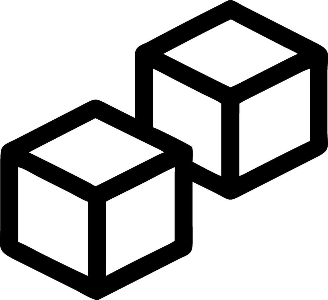 Stylish Sugar Cubes Icon Collection vector