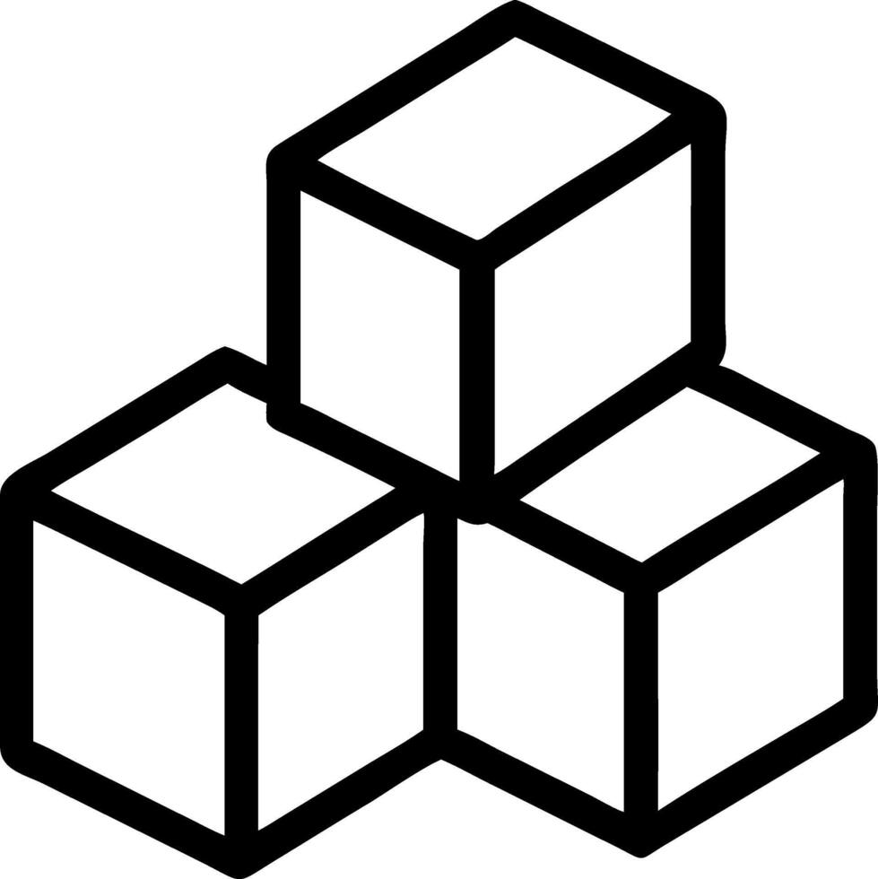 Creative Sugar Cubes Symbol Collection vector