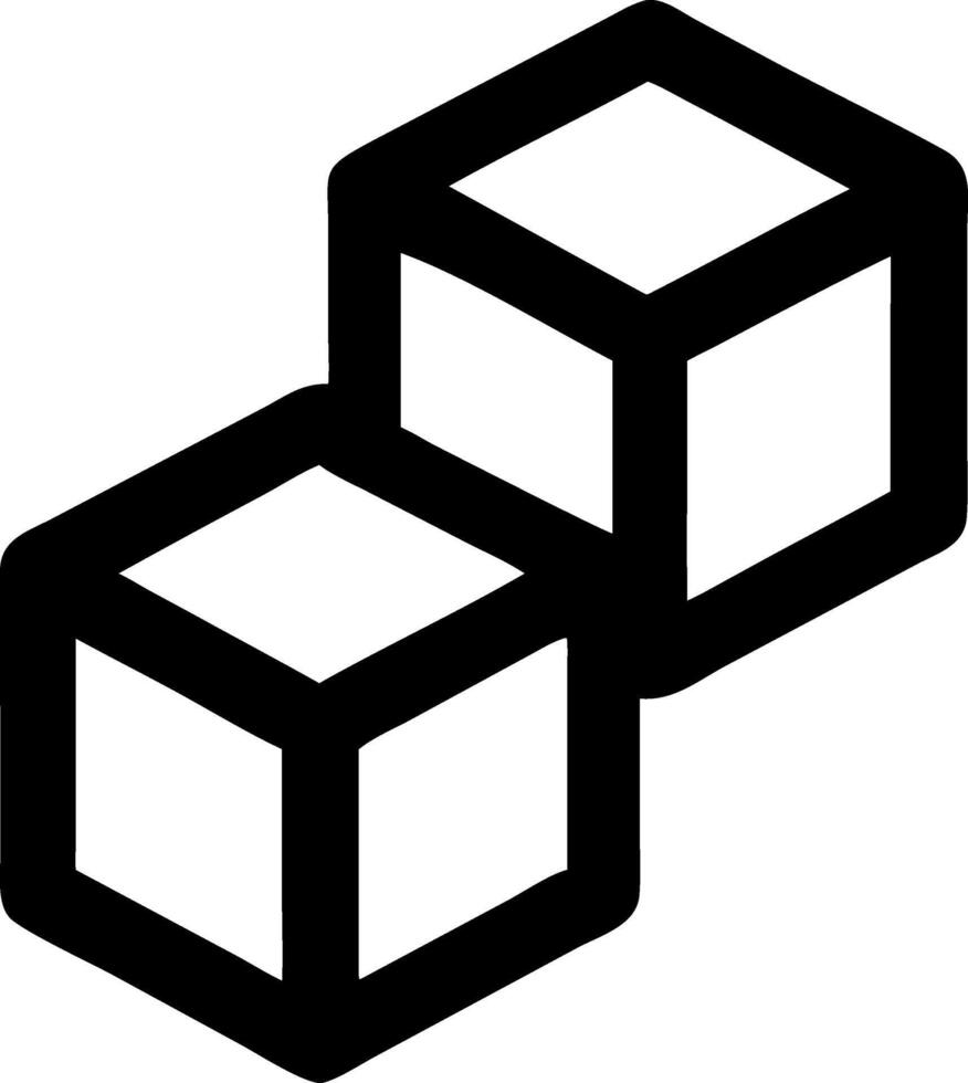 Classic Sugar Cubes Icon Collection vector
