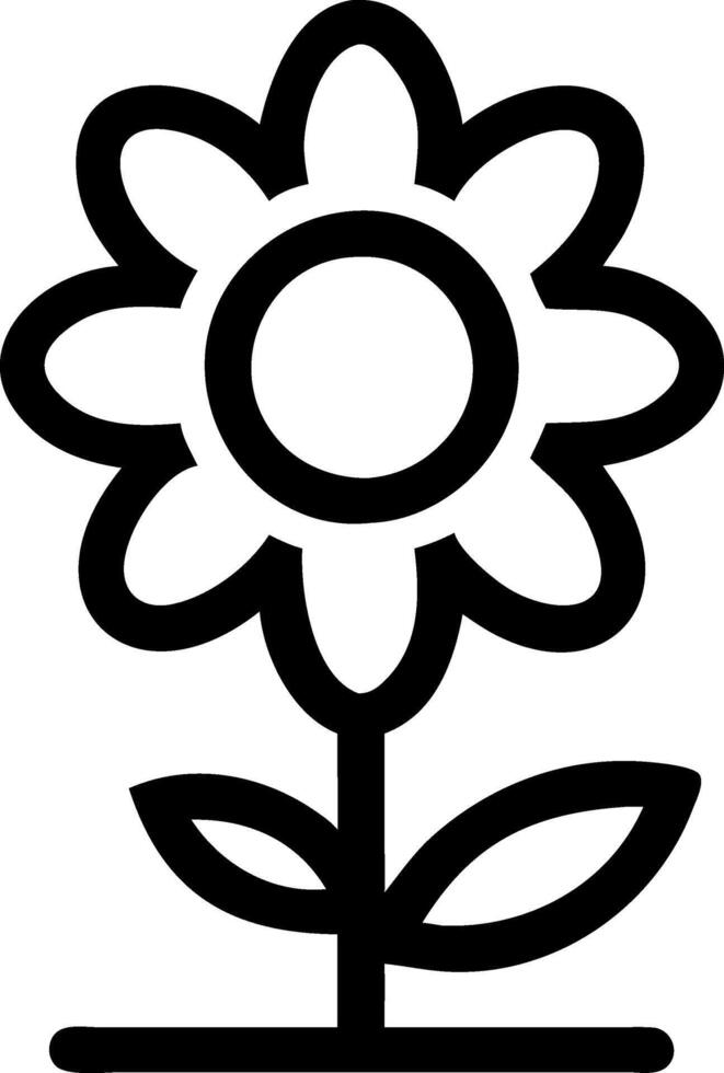 Botanical Sunflower Icon Designs vector