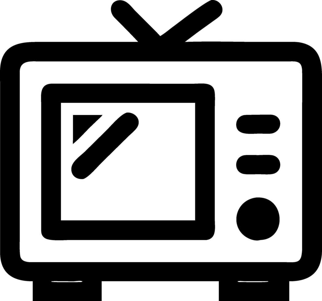 Minimalist Television Symbol Set vector