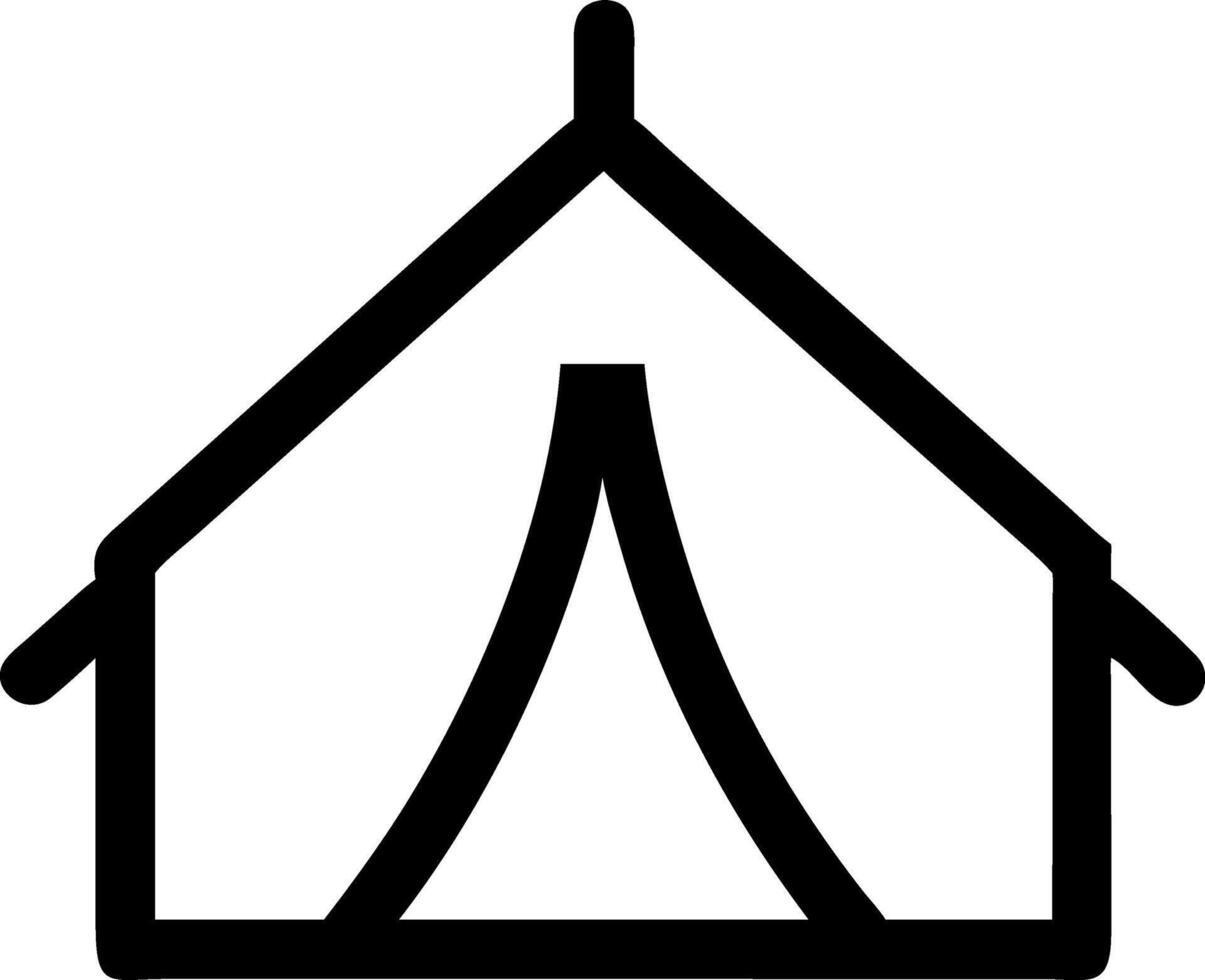Stylish Tent Icon Collection vector