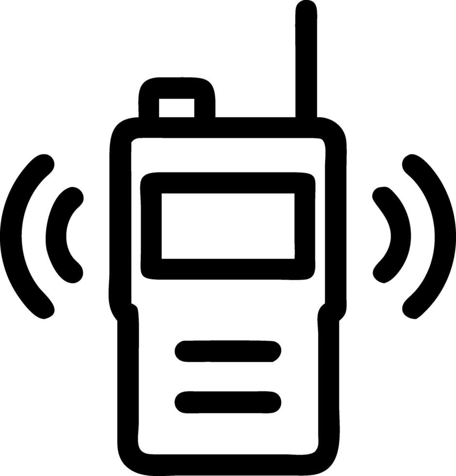 Artistic Walkie-Talkie Icon Collection vector