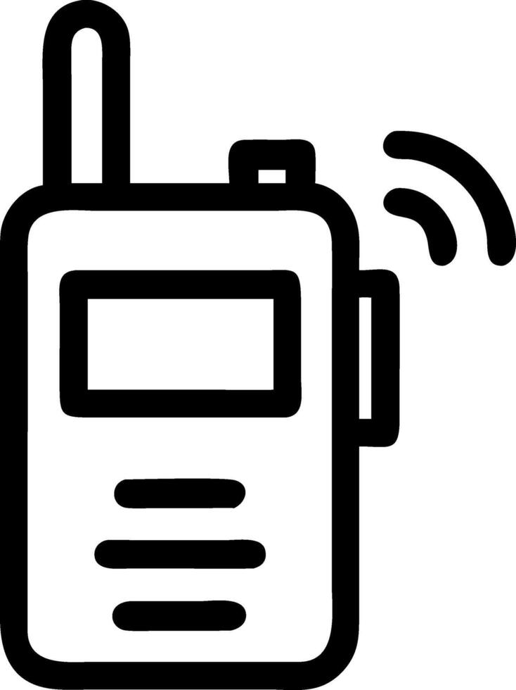 Stylish Walkie-Talkie Icon Set vector