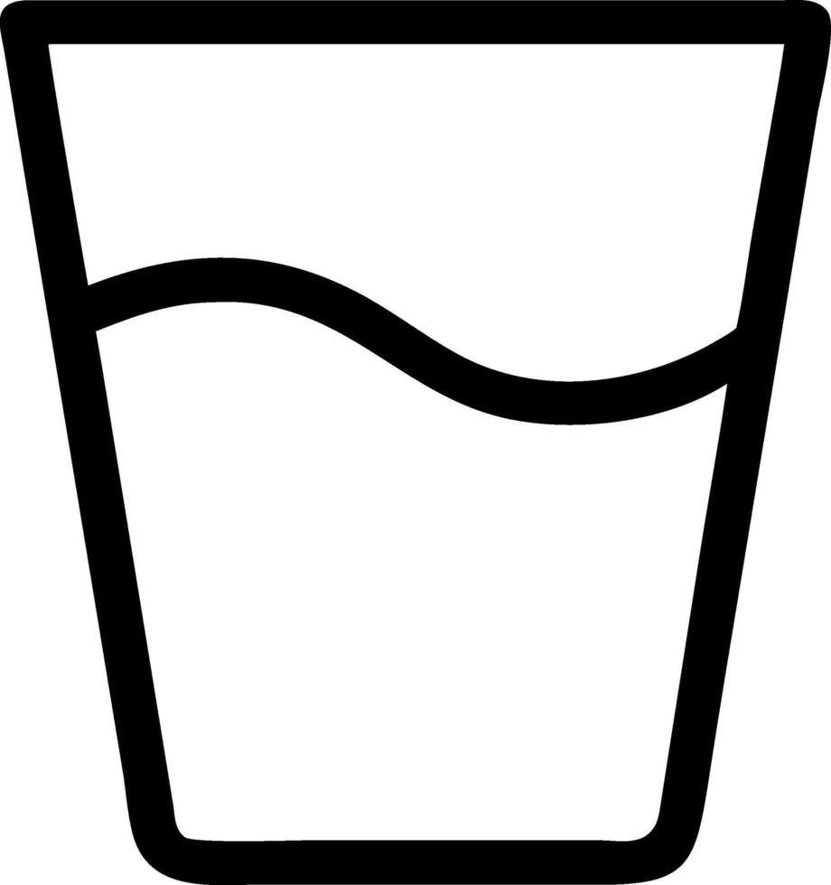 Refreshing Water in Glass Icon Collection vector