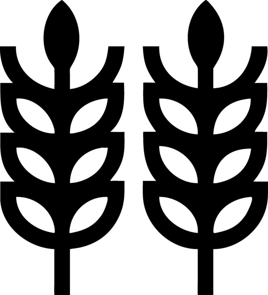Artistic Wheat Icon Set vector