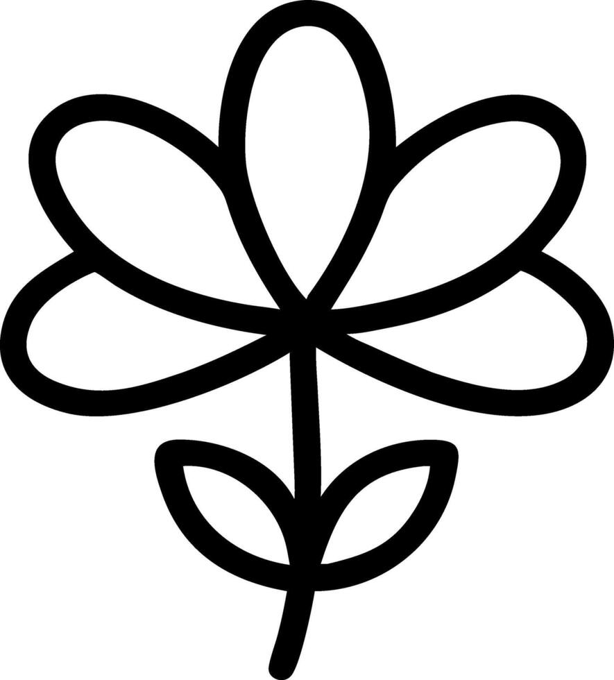 Minimalist Wildflower Symbol Set vector
