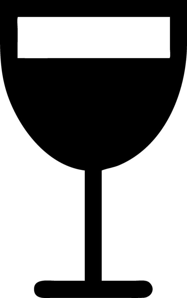 Wine Glass Silhouette Icons vector