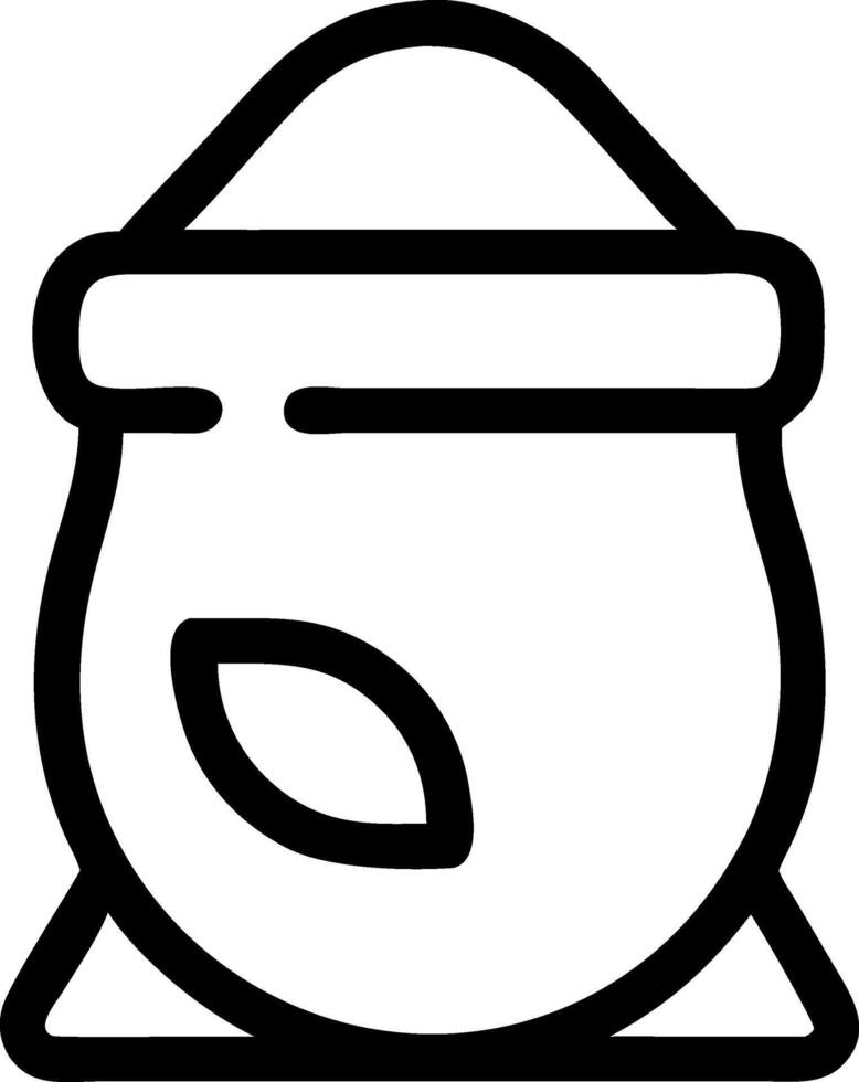 Simple Flour Bag Symbol Set vector