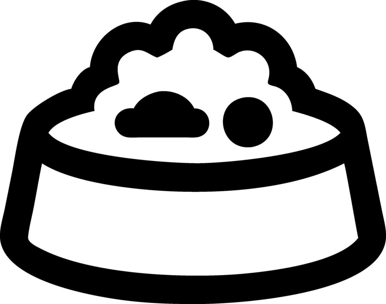 Unique Dog Food Bowl Icon Designs vector