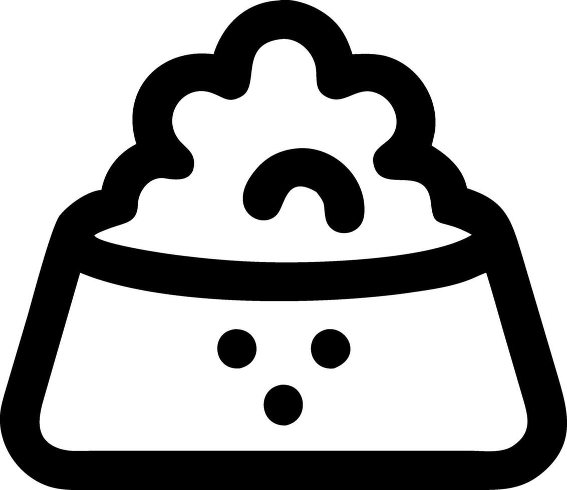 Simple Dog Bowl Icon Collection vector