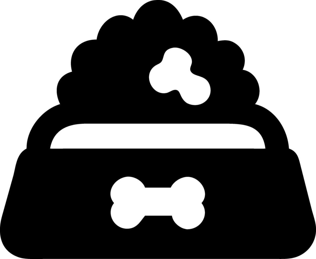 Pet Food Bowl Symbol Set vector