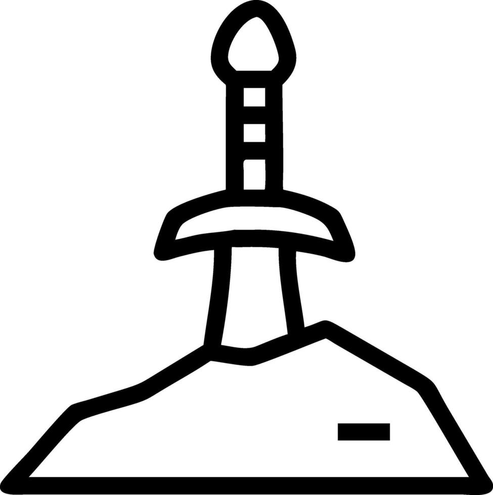 Excalibur Sword in Stone Emblem Pack vector
