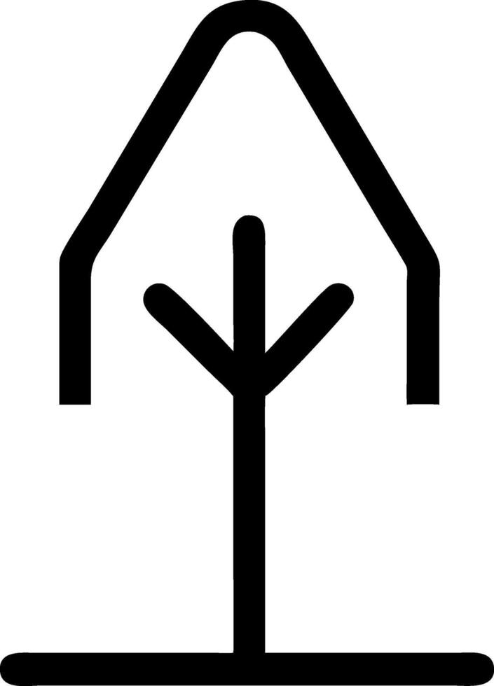 Minimalist Tree Symbol Set vector