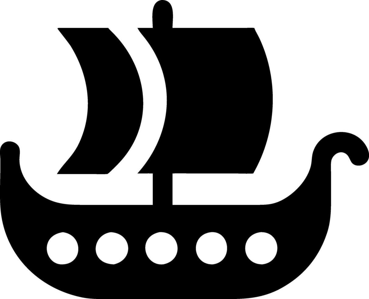 Unique Viking Ship Icon Designs vector
