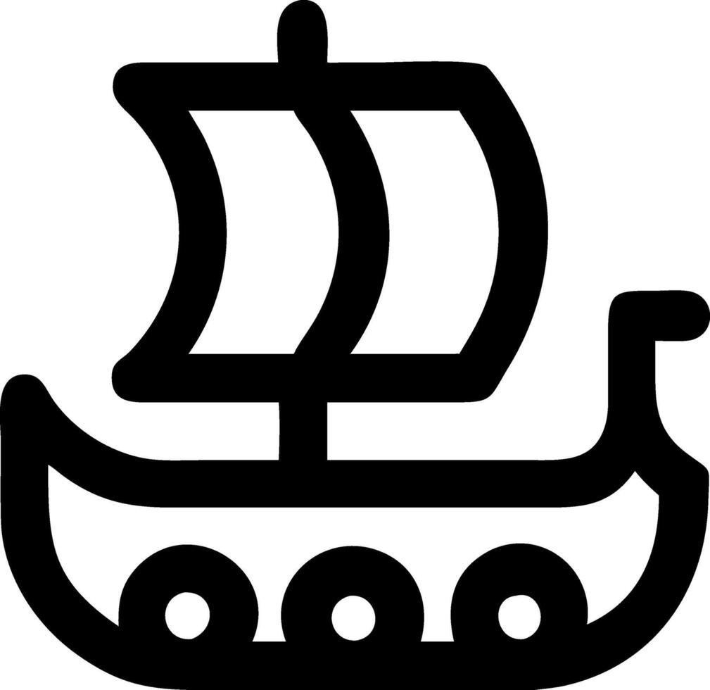 Historic Viking Ship Symbol Pack vector