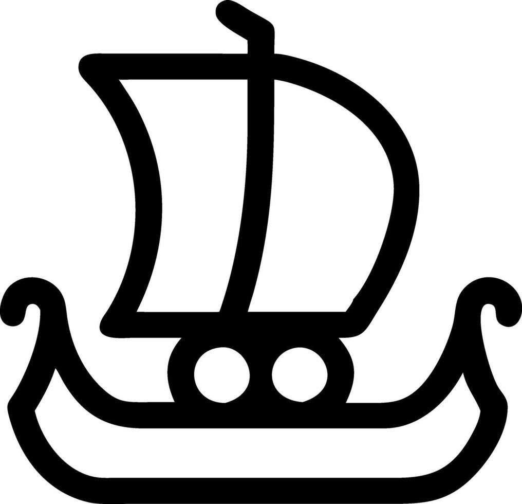 Ancient Viking Ship Emblem Pack vector