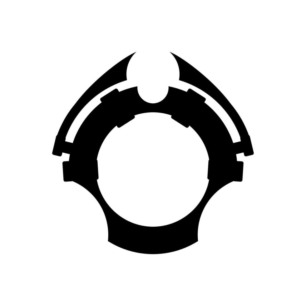 Gothic black frame with horns for a devilish user profile. vector