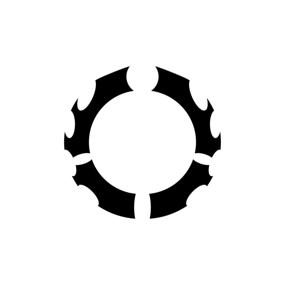 Horned black frame for an aggressive, mythical avatar. vector