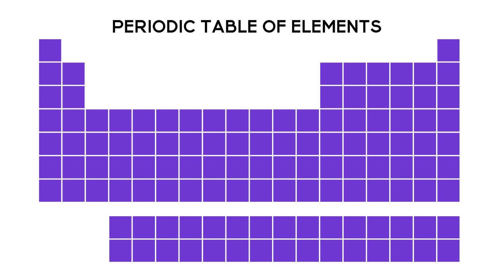 Periodic table with colorful details for educational purposes. vector