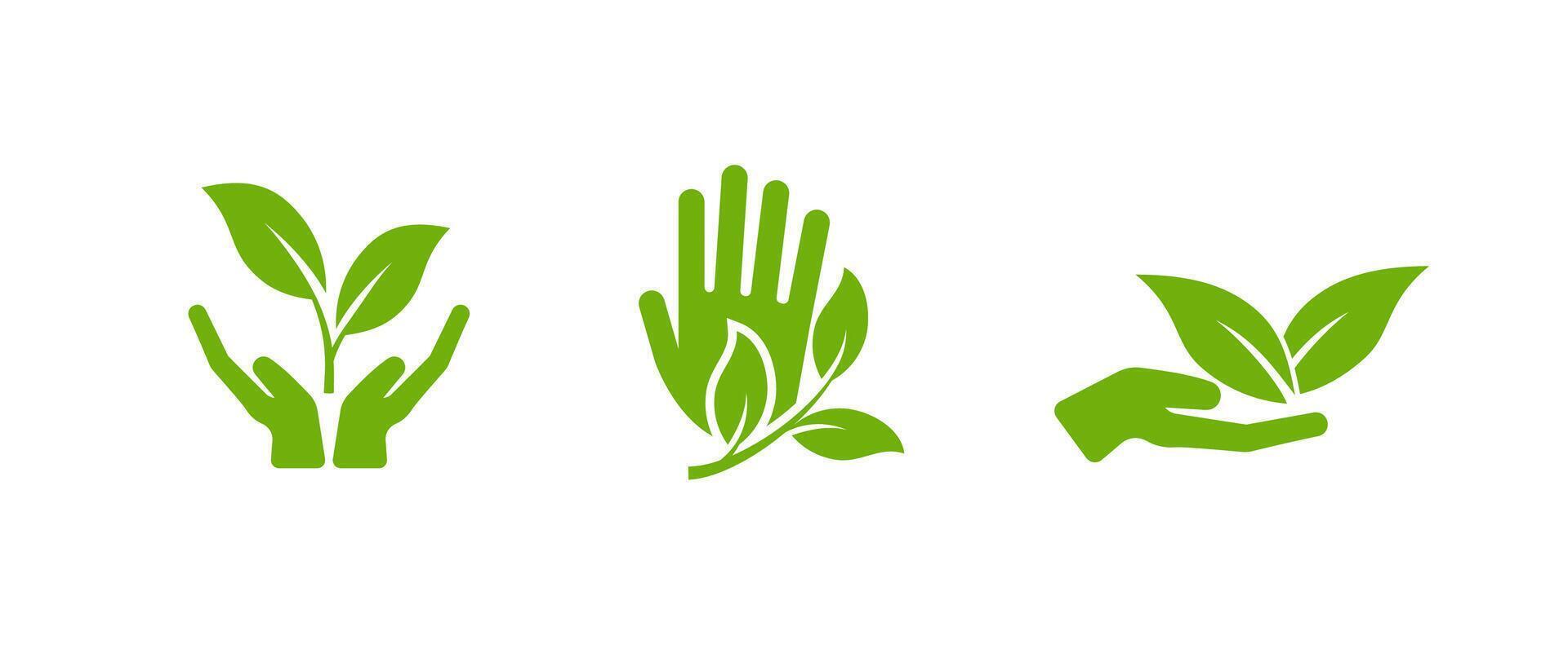 Green cross with a leaf symbolizing health and eco conscious products. vector