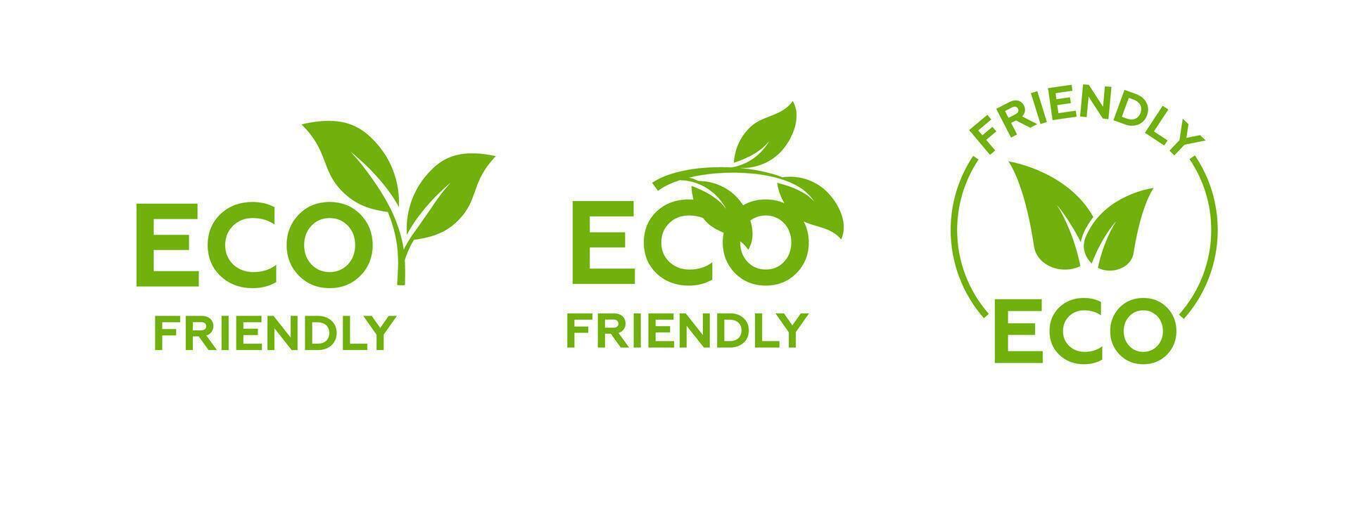 Green eco friendly leaf icon with outline for sustainable designs. vector
