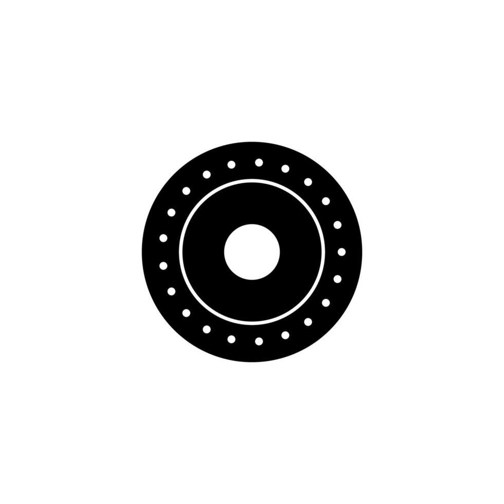 Black shield icon for knightly defense and safety. vector