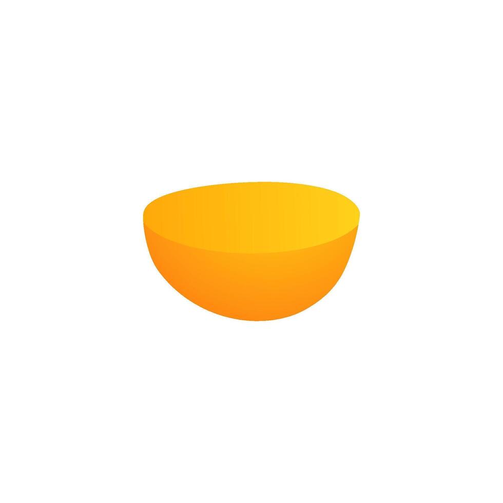 Yellow semisphere and curved shapes for math and creative learning. vector