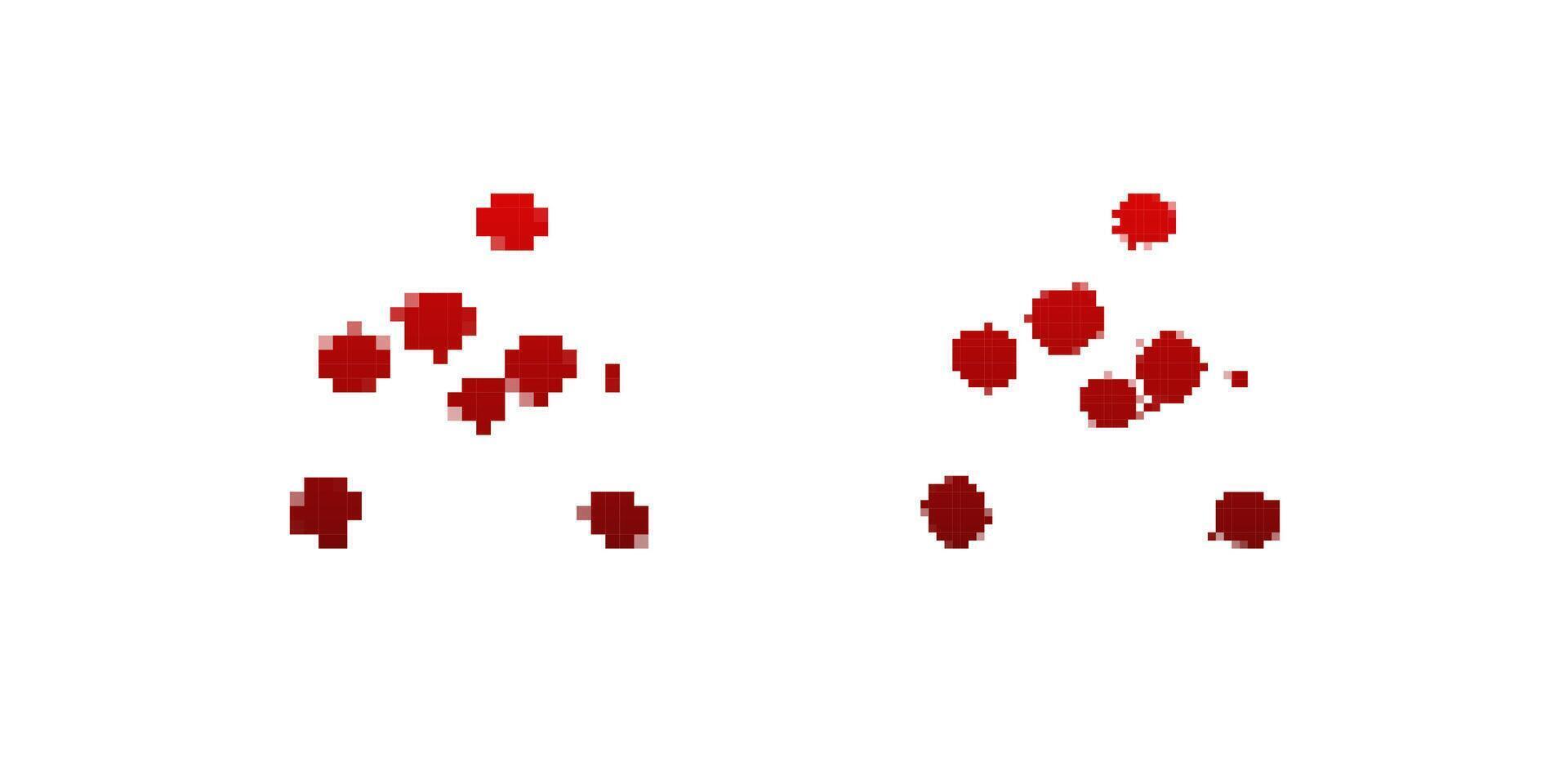 Red blood cells displayed in a simplified digital format for educational purposes vector