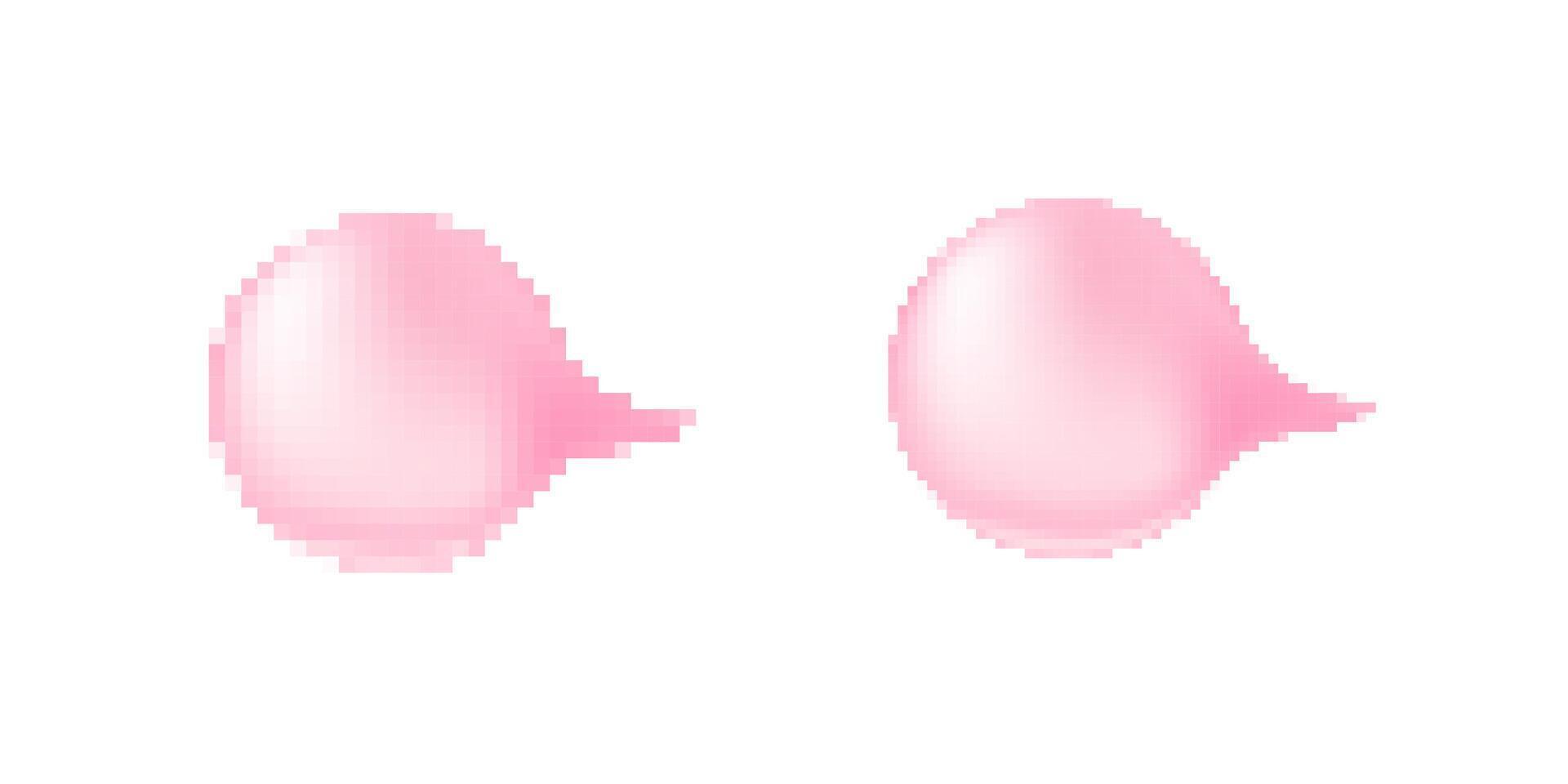 Two glossy pink exclamation marks facing each other in a minimal design style vector
