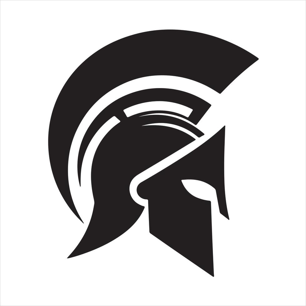 Spartan Helmet silhouette vector