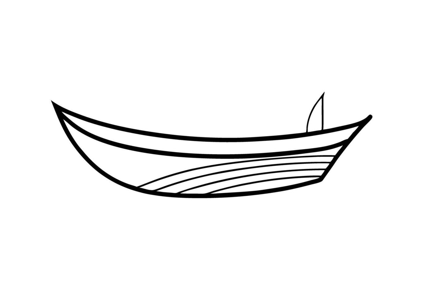 Refined fishing boat illustration showcasing delicate intricacies and innovative creative artistic expression in depth vector