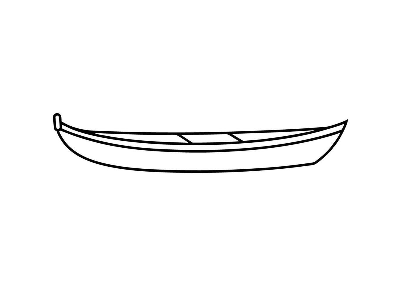Elegant clean canoe design showcasing crisp precise lines and a balanced modern composition with finesse vector