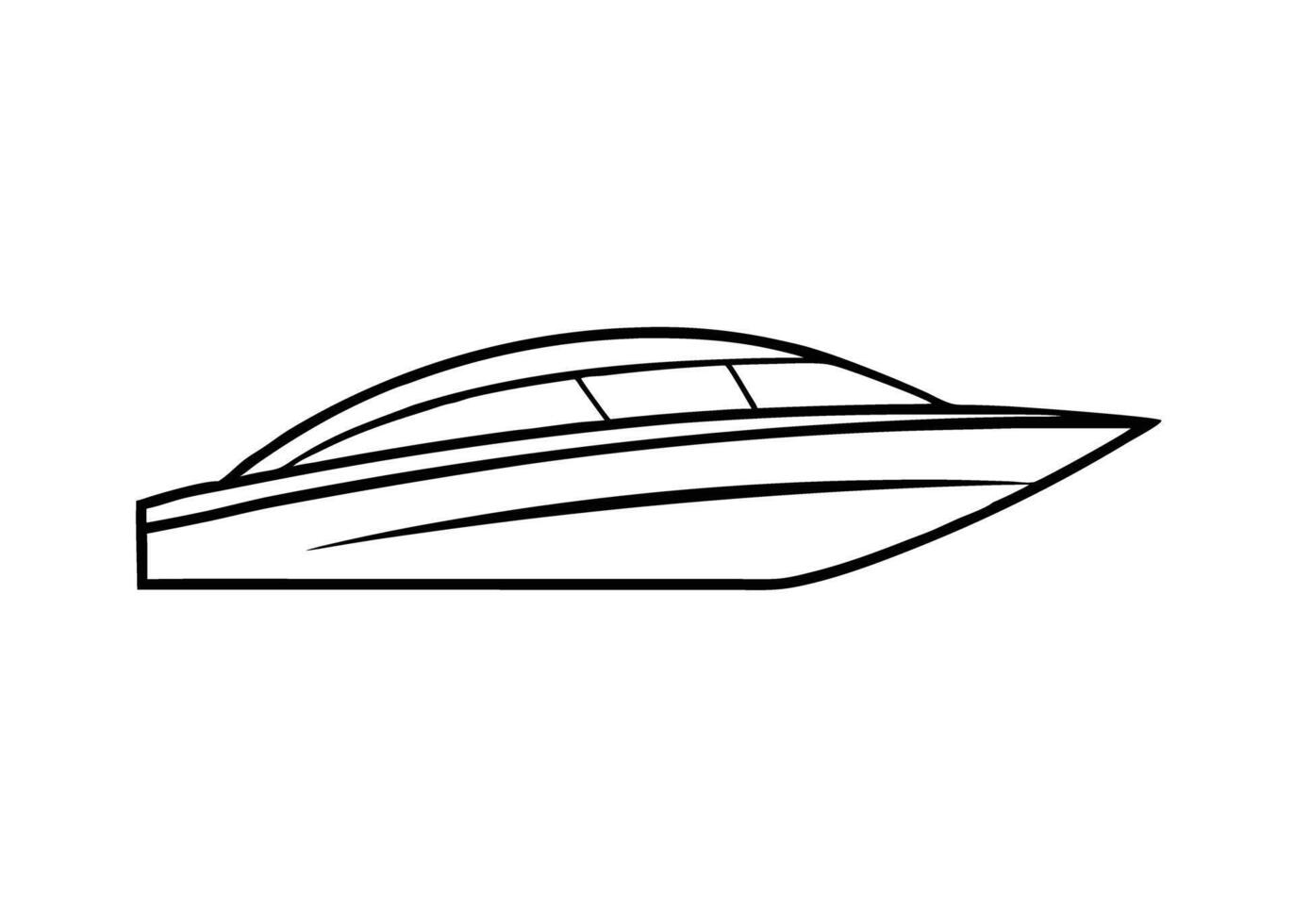 Elegant catamaran drawing with smooth refined curves and balance perfect vector