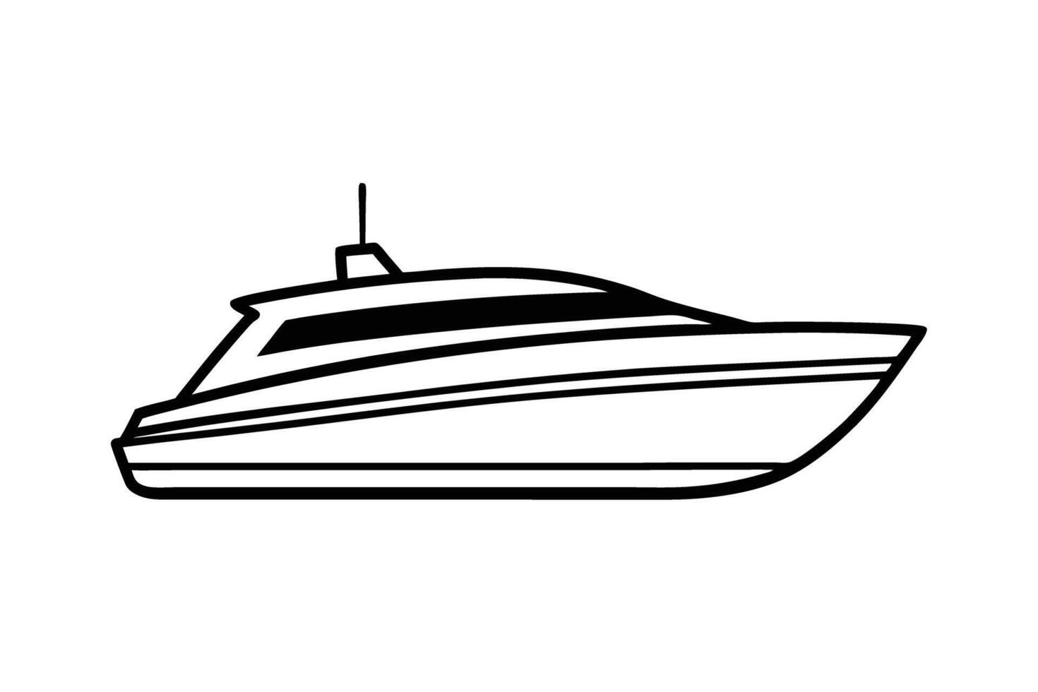 Modern catamaran illustration with smooth balanced lines and flair distinct vector