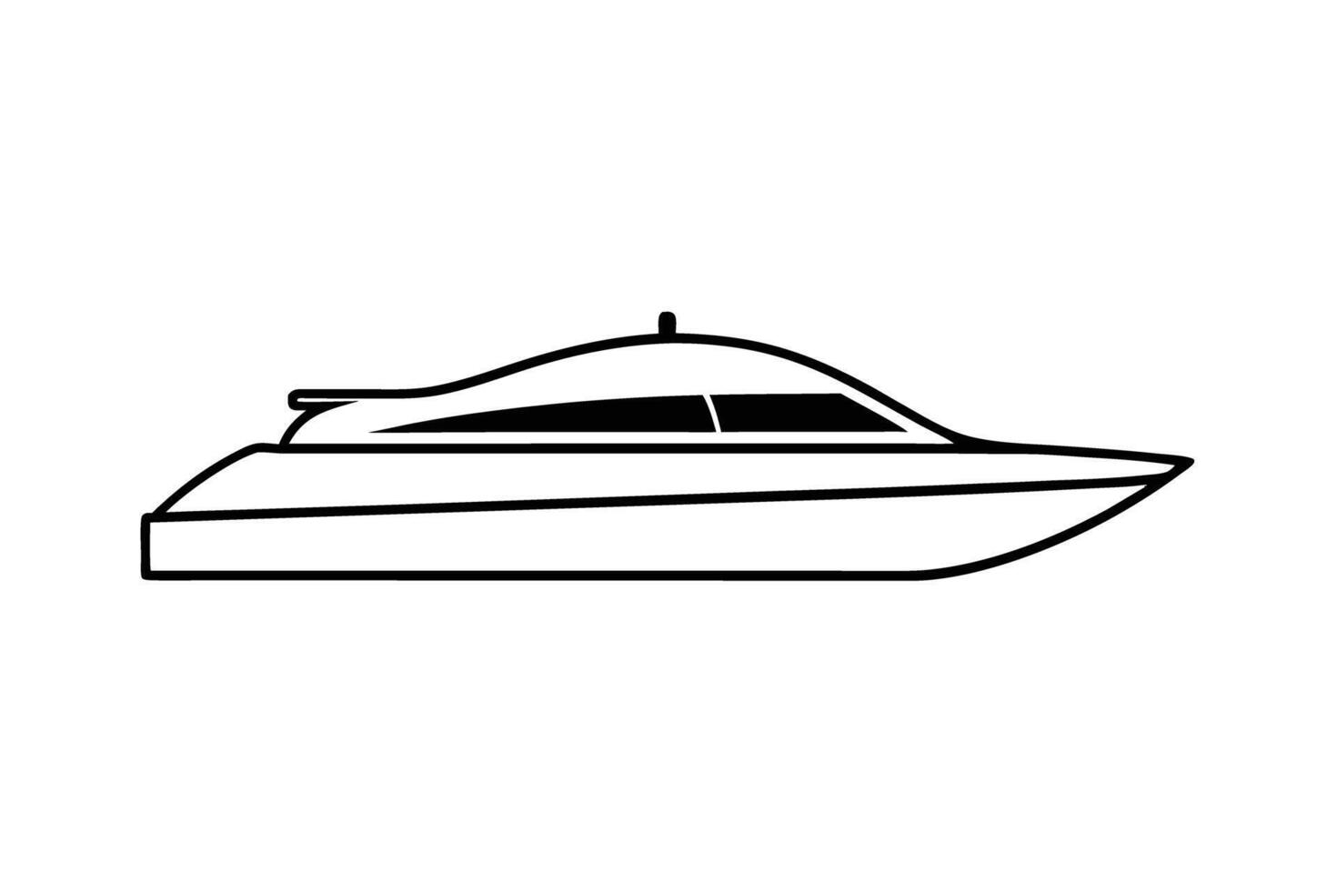 Modern catamaran profile featuring refined elegant details grace vector