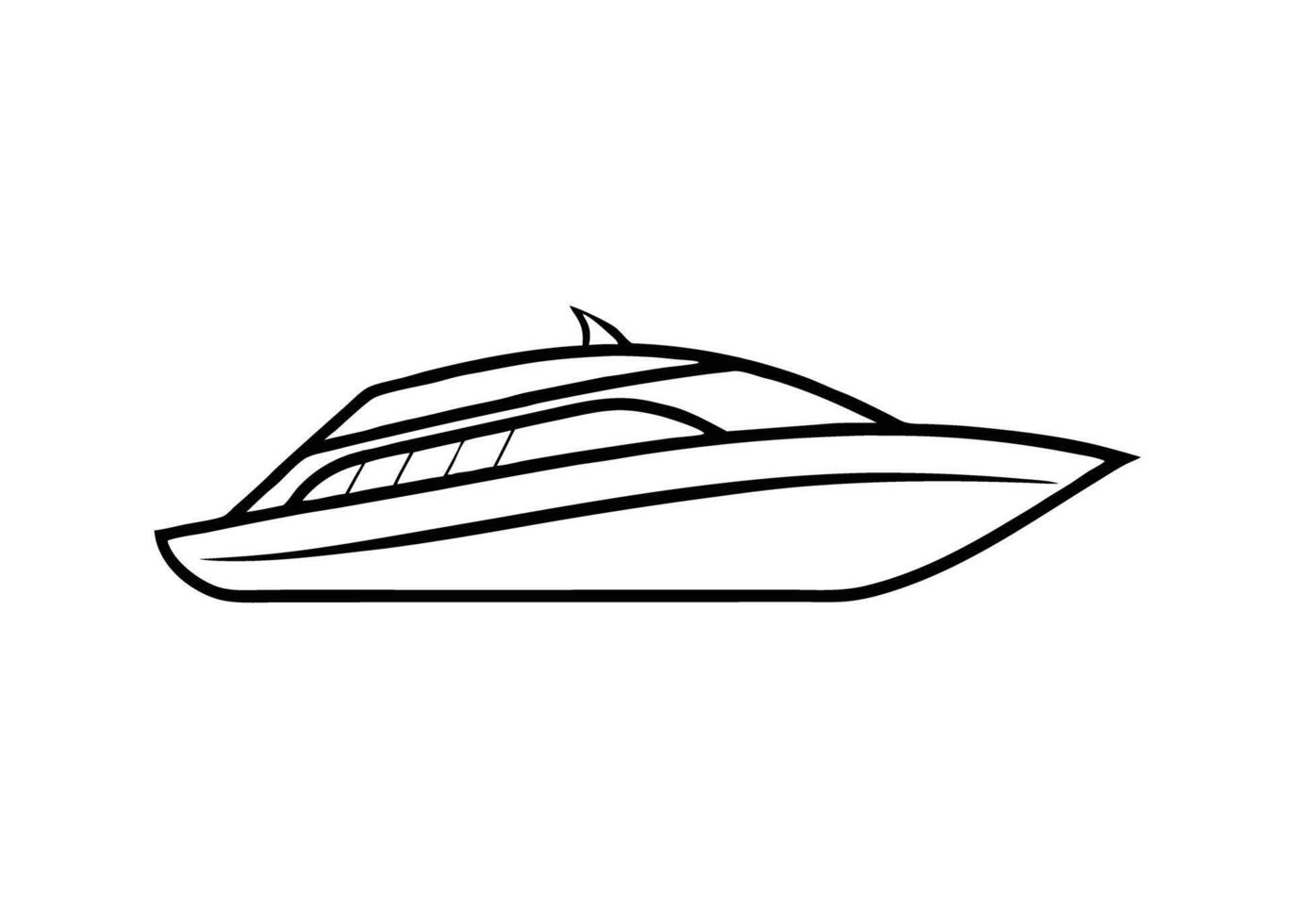 Chic catamaran illustration with soft flowing grace bold vector