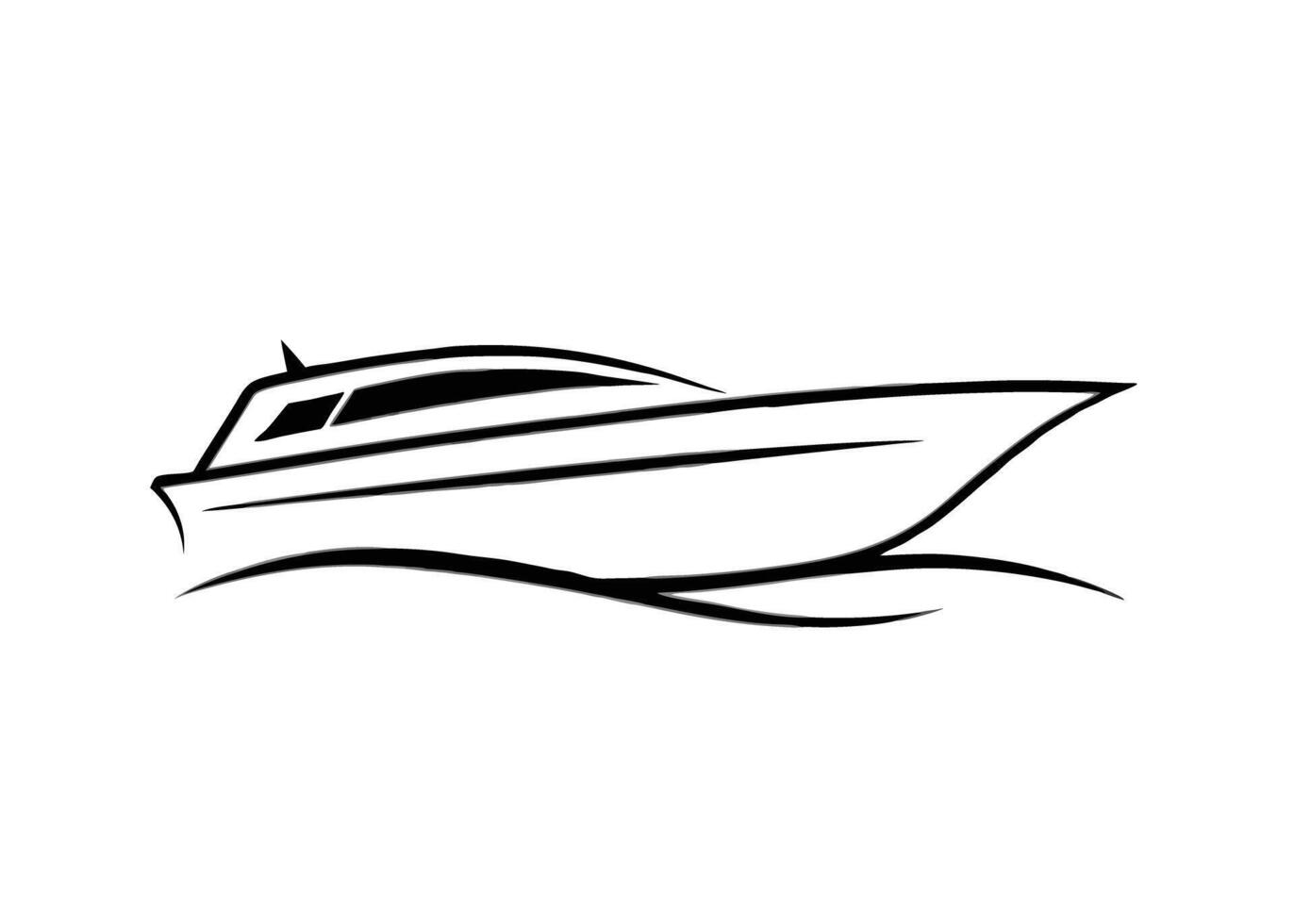 Delicate catamaran illustration featuring soft flowing lines and an inviting graceful maritime design for elegance vector