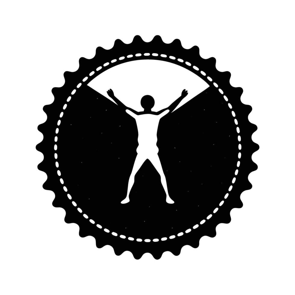 Classic stamp silhouette evoking vintage business approval and authenticity vector