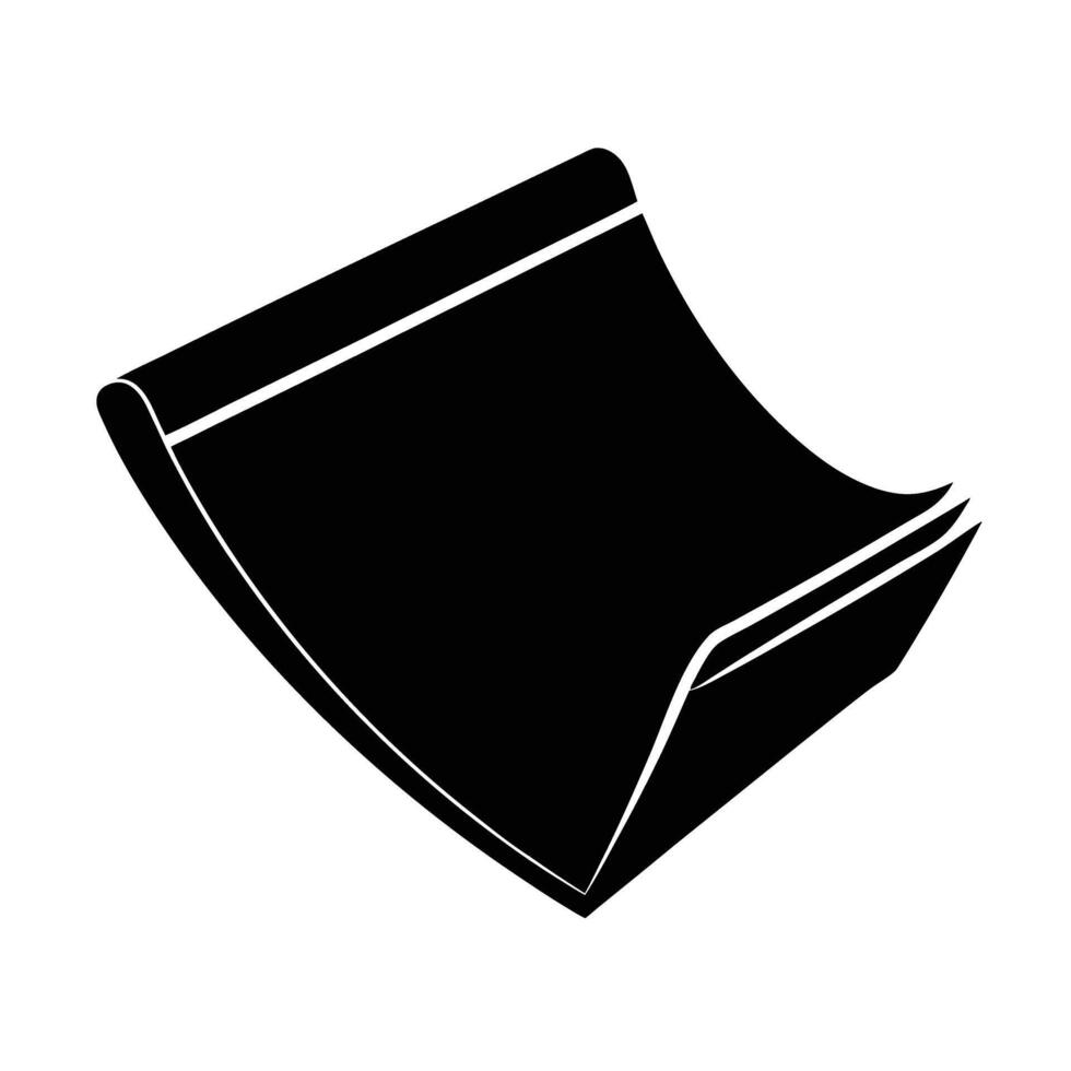 Dynamic sticky note pad with curl silhouette for efficient creative capture vector