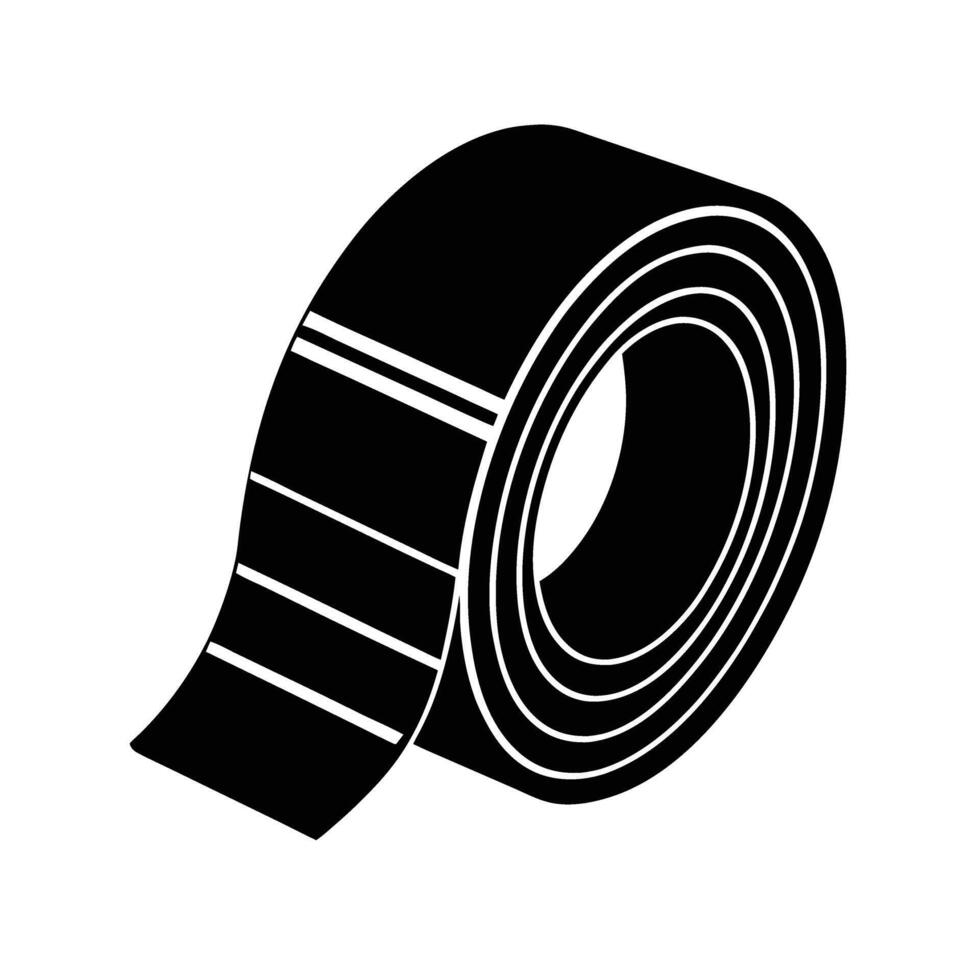 Business sticky tape roll silhouette ideal for office labeling and sealing vector