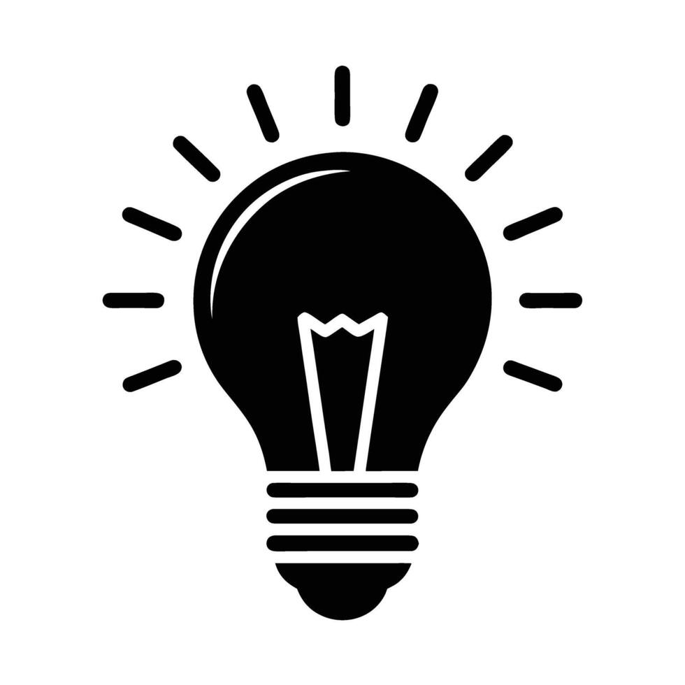 Business silhouette of lightbulb icon representing breakthrough ideas for strategic growth vector