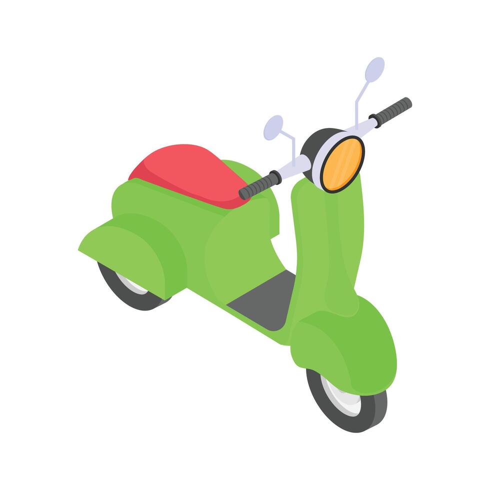 Scooter icon representing easy and fast urban mobility. vector