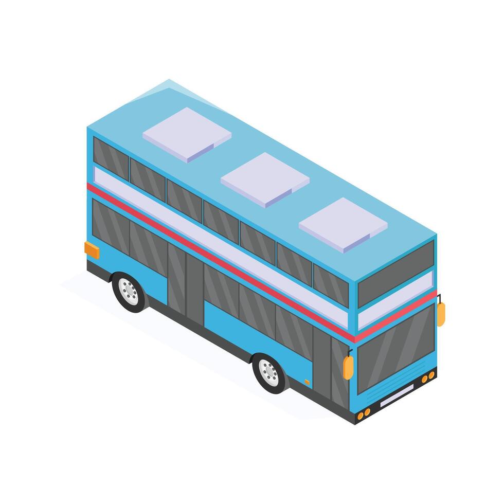Double decker bus icon representing public city transport. vector