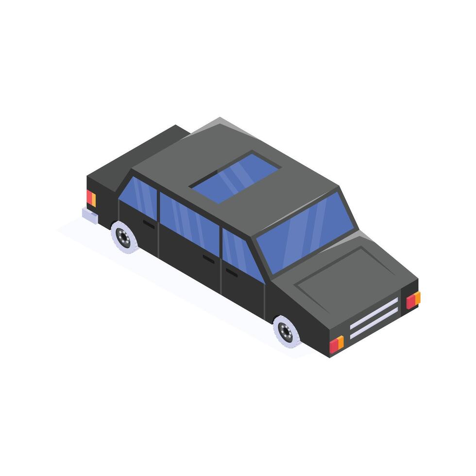 Sedan car icon representing a comfortable family vehicle vector