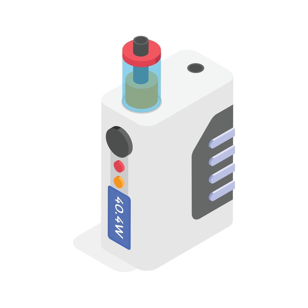 A modern vape device for electronic smoking and vapor inhalation. vector