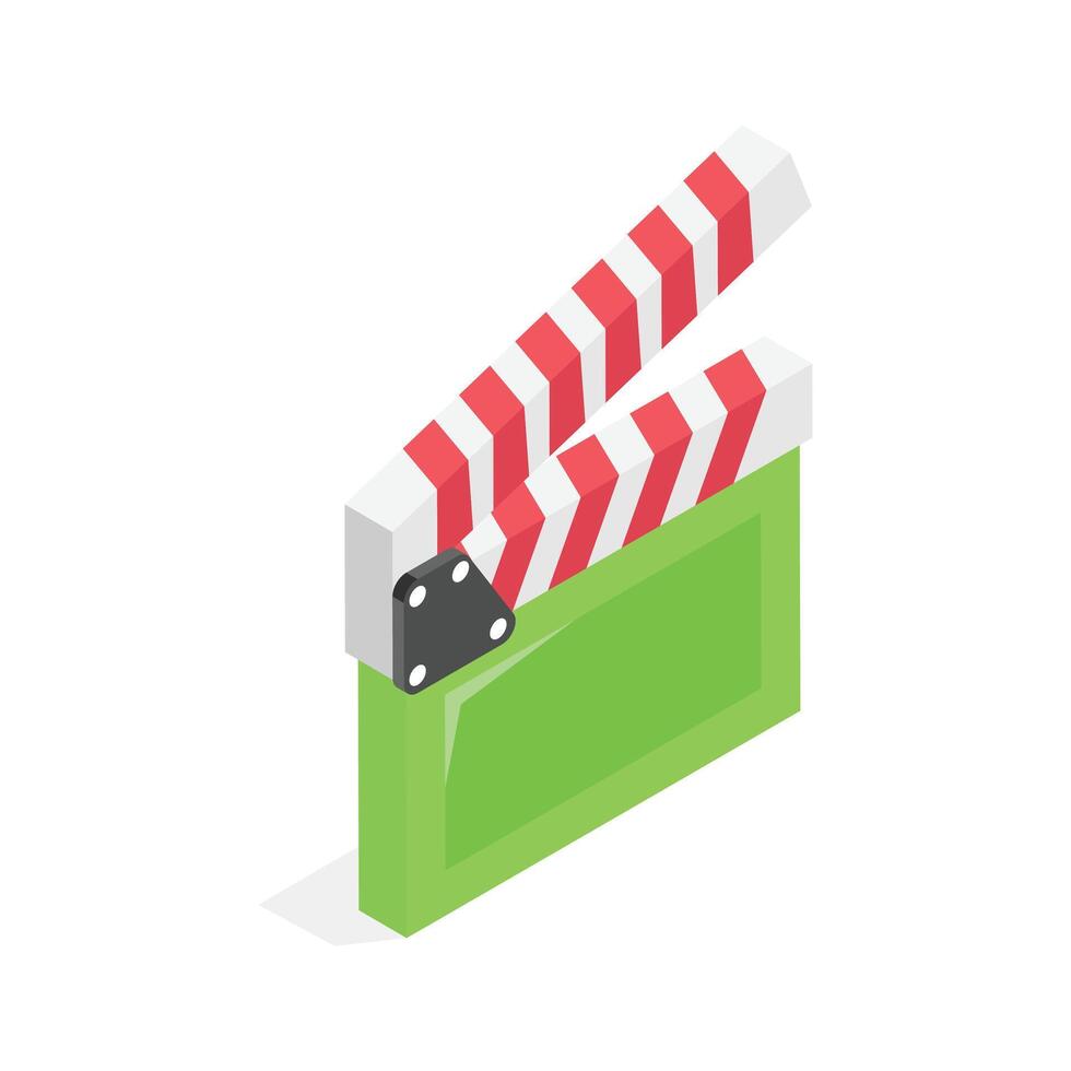 Clapperboard, essential for film production and movie-making. vector