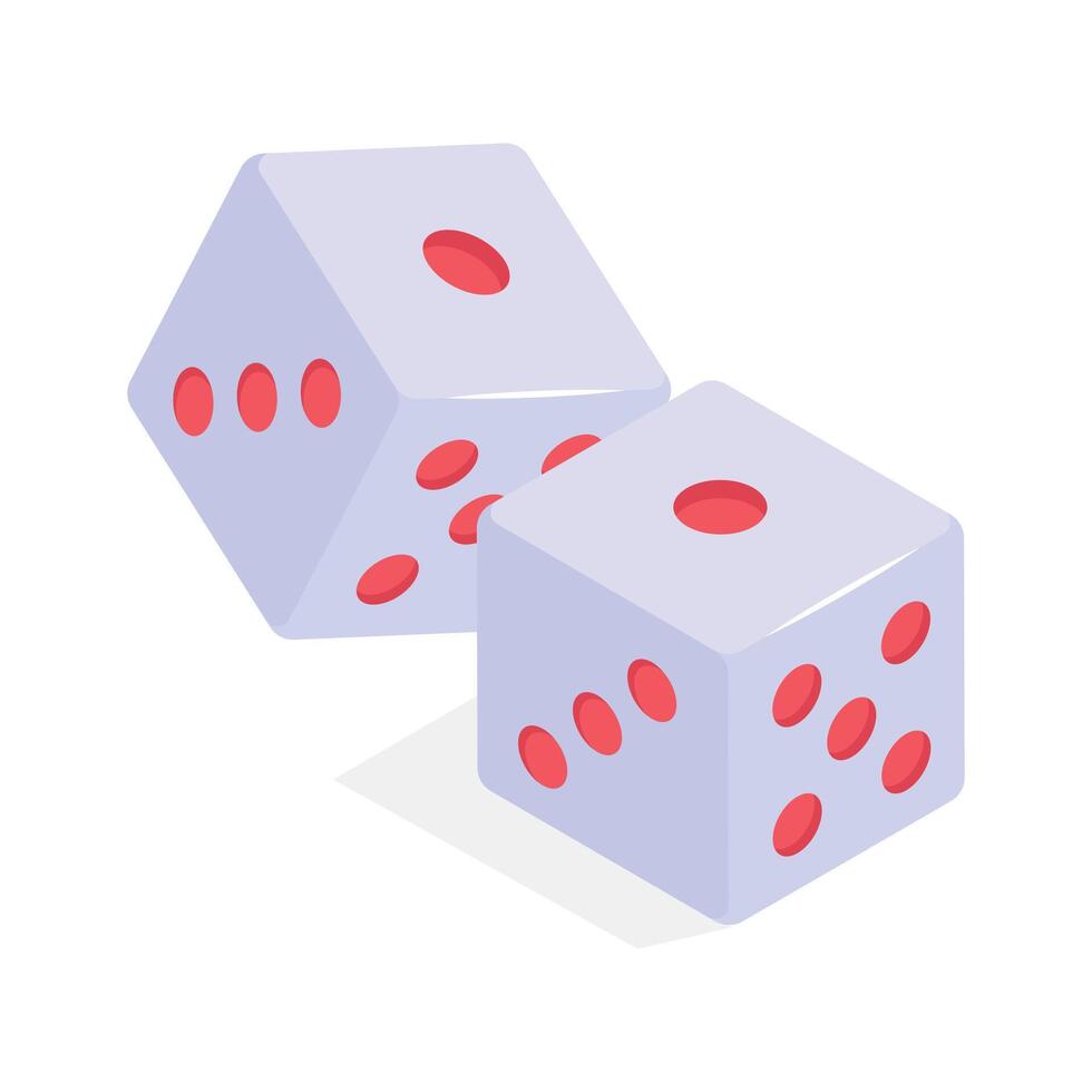 Take a look at this amazing icon of dice in isometric style vector